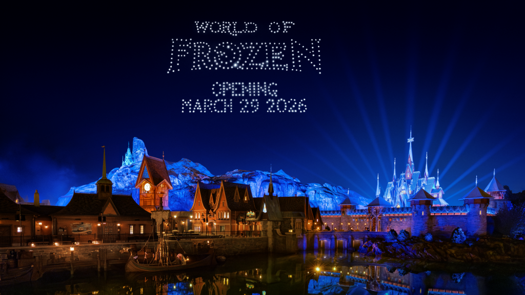 World of Frozen Opening Date Drone Show